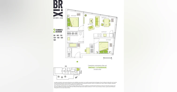 1001-1090 De Bleury Rue, Montréal, QC, H2Z 0B7