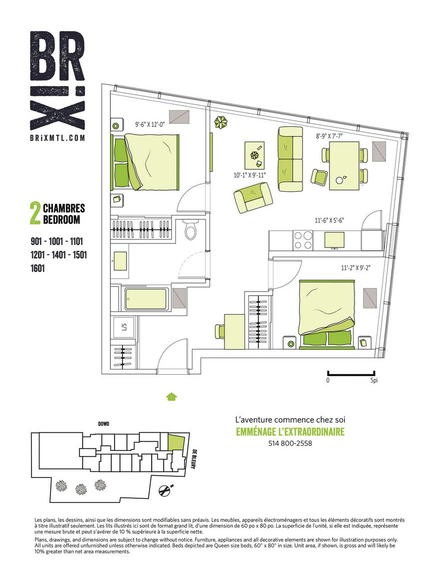 901-1090 De Bleury Rue, Montréal, QC, H2Z 0B7