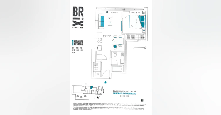 915-1090 De Bleury Rue, Montréal, QC, H2Z 0B7