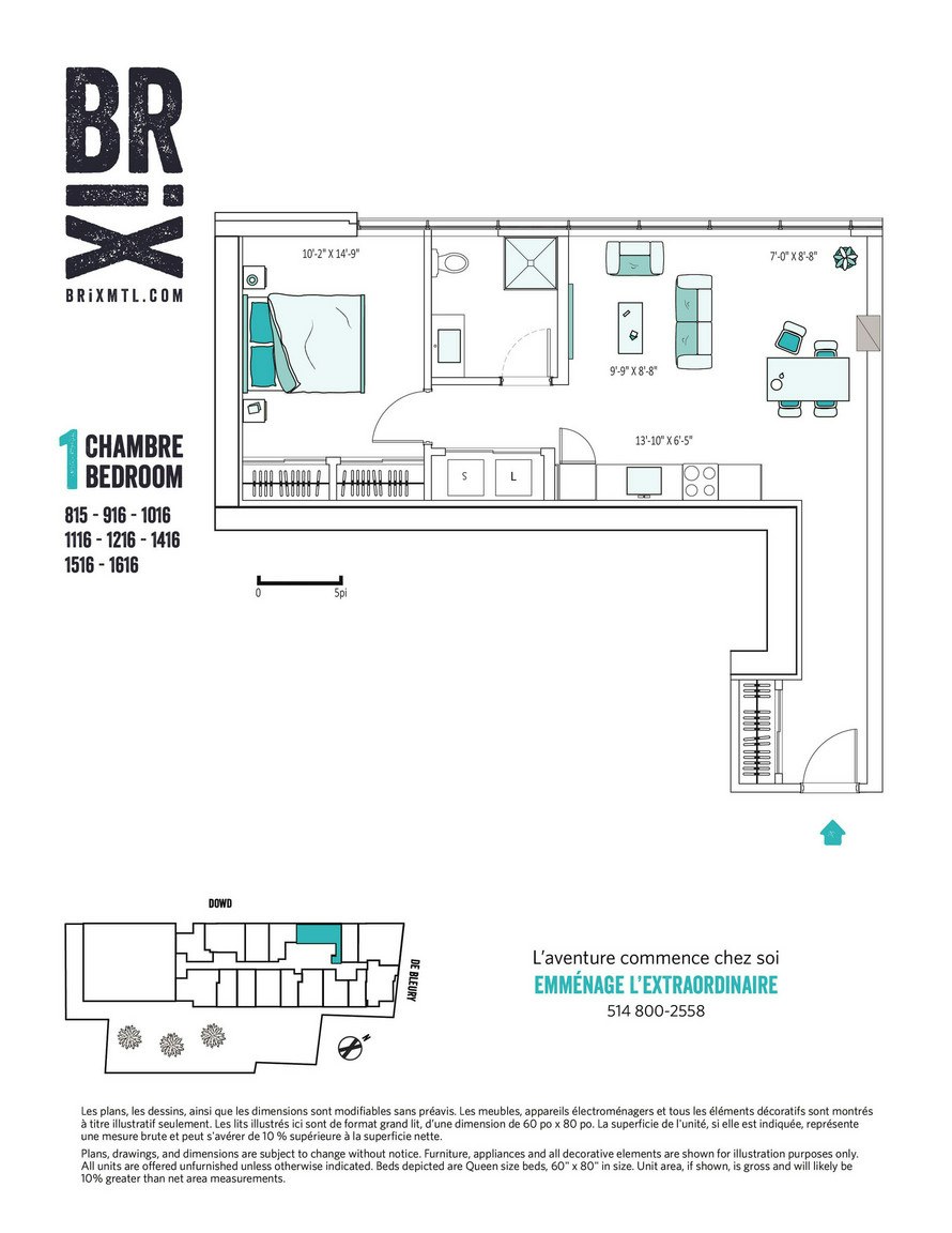 1116-1090 De Bleury Rue, Montréal, QC, H2Z 0B7