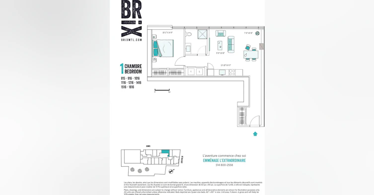 1116-1090 De Bleury Rue, Montréal, QC, H2Z 0B7