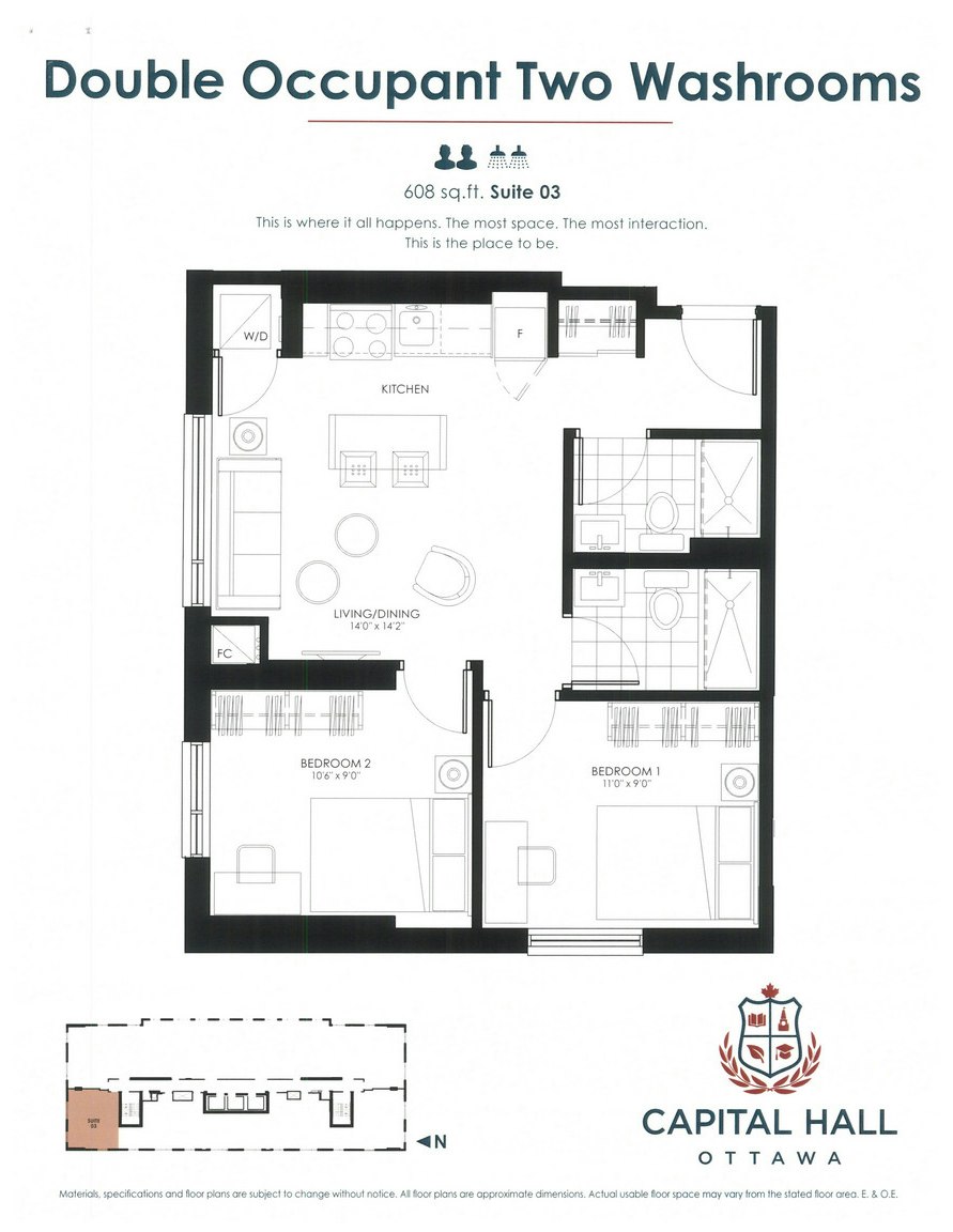 Model 03 & 06-105 Champagne Avenue S, Ottawa, ON, K1S 4P3 - 17