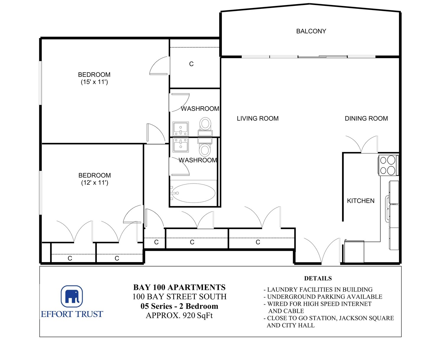 1105-100 Bay Street S, Hamilton, ON, L8P 3H3