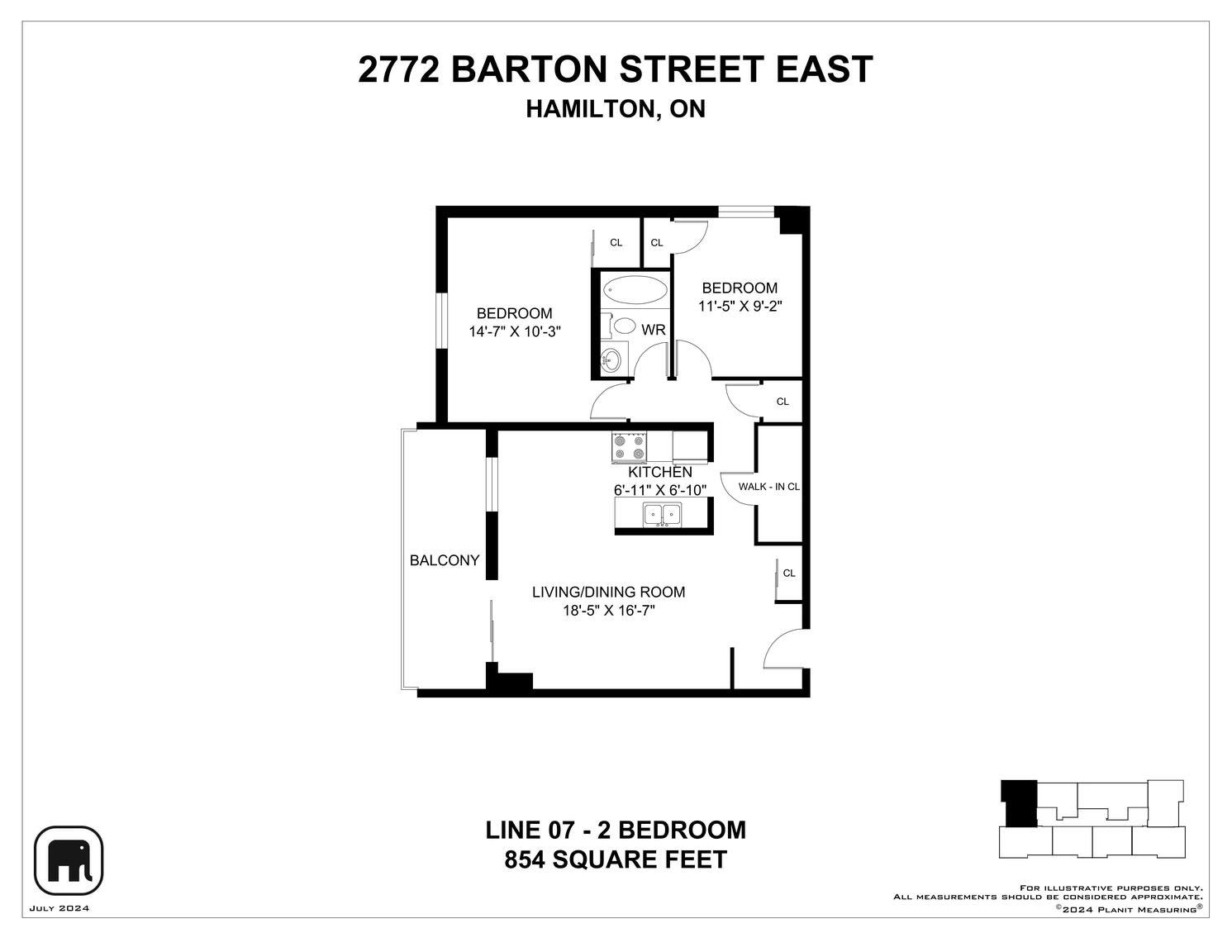 1206-2772 Barton Street E, Hamilton, ON, L8E 3P5