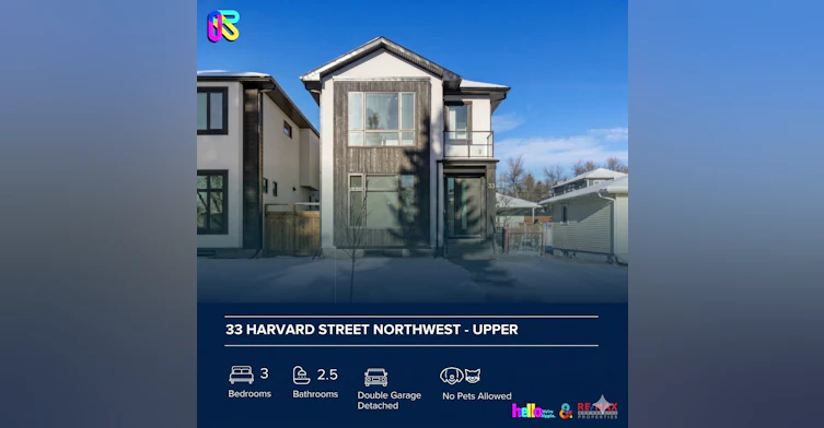 Upper-33 Harvard Street Northwest, Calgary, AB, T2K 2B5