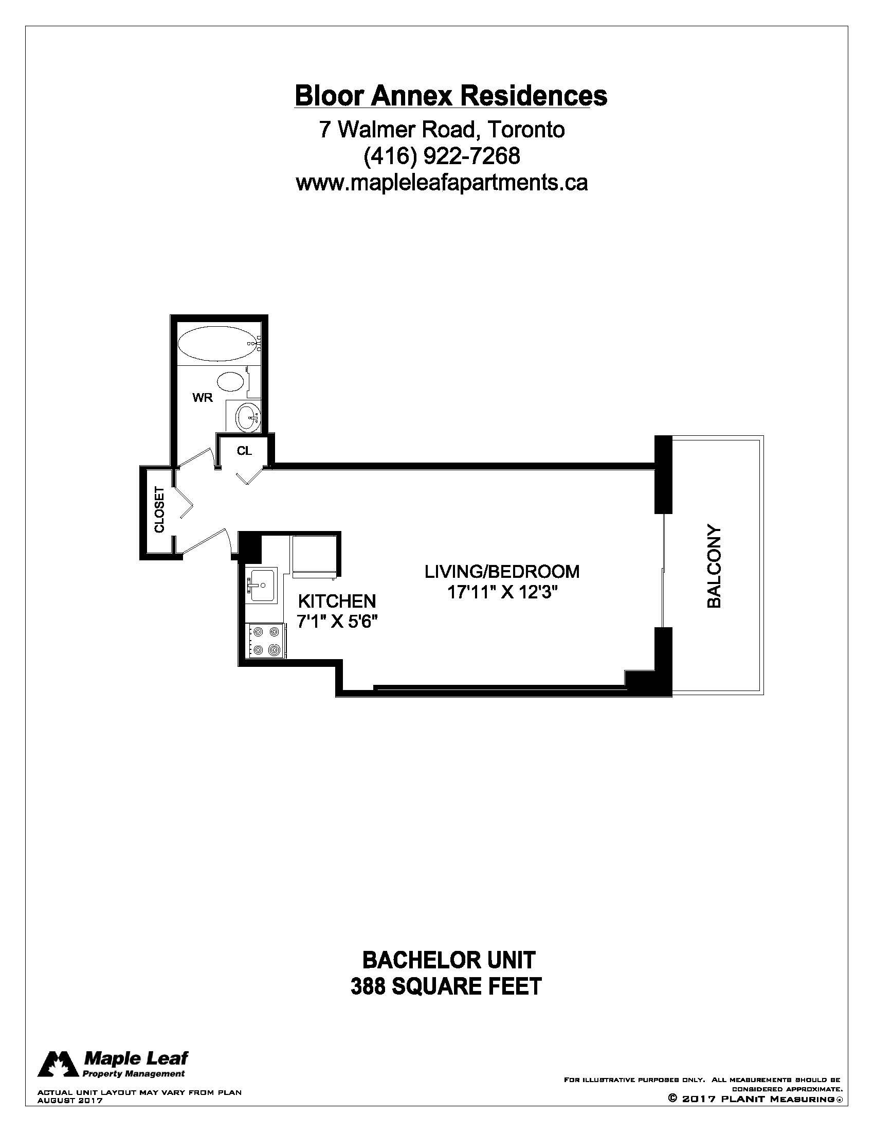 Bachelor-7 Walmer Road, Toronto, ON, M5R 2W8 - 8