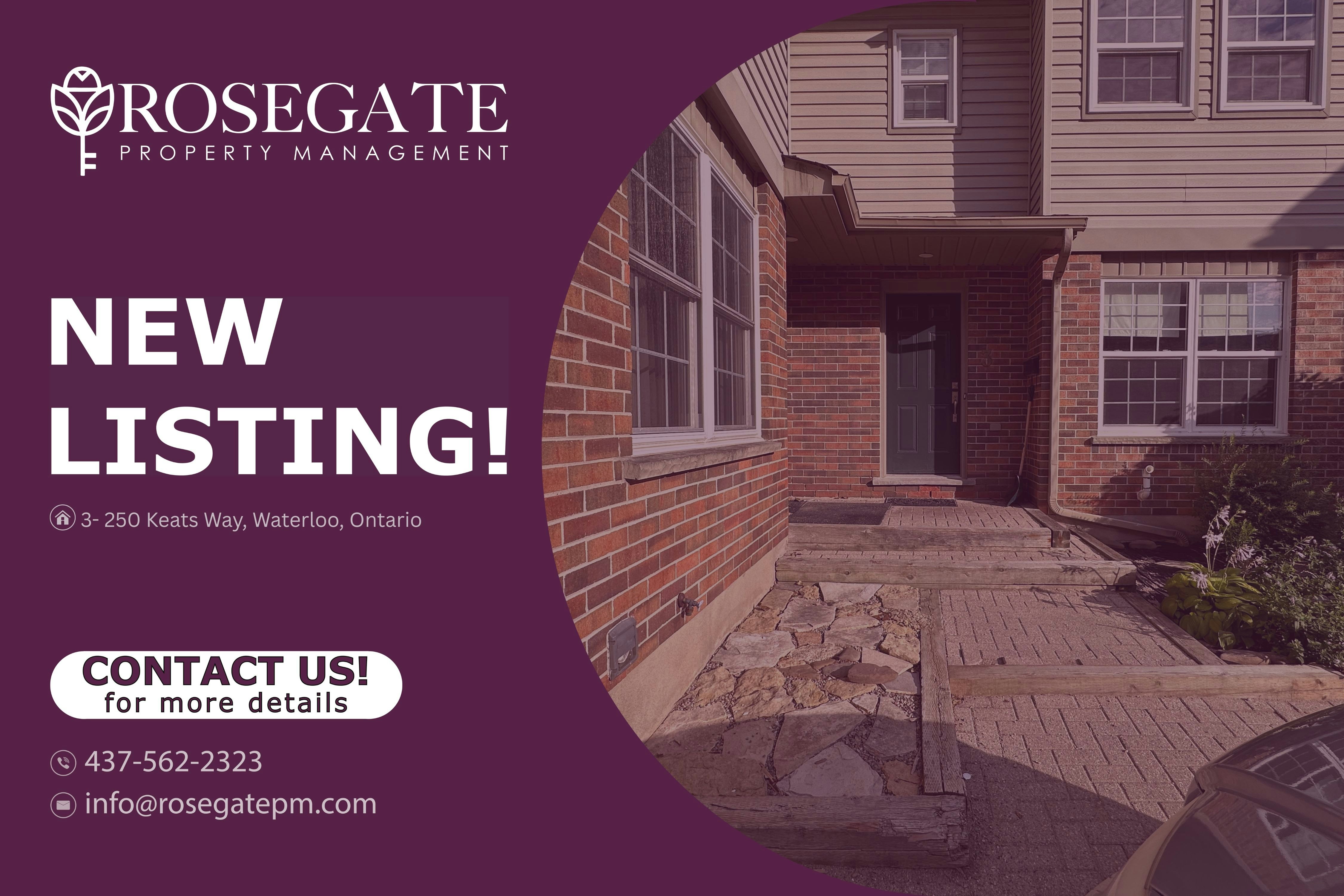 3-250 Keats Way, Waterloo, ON, N2L 6J5