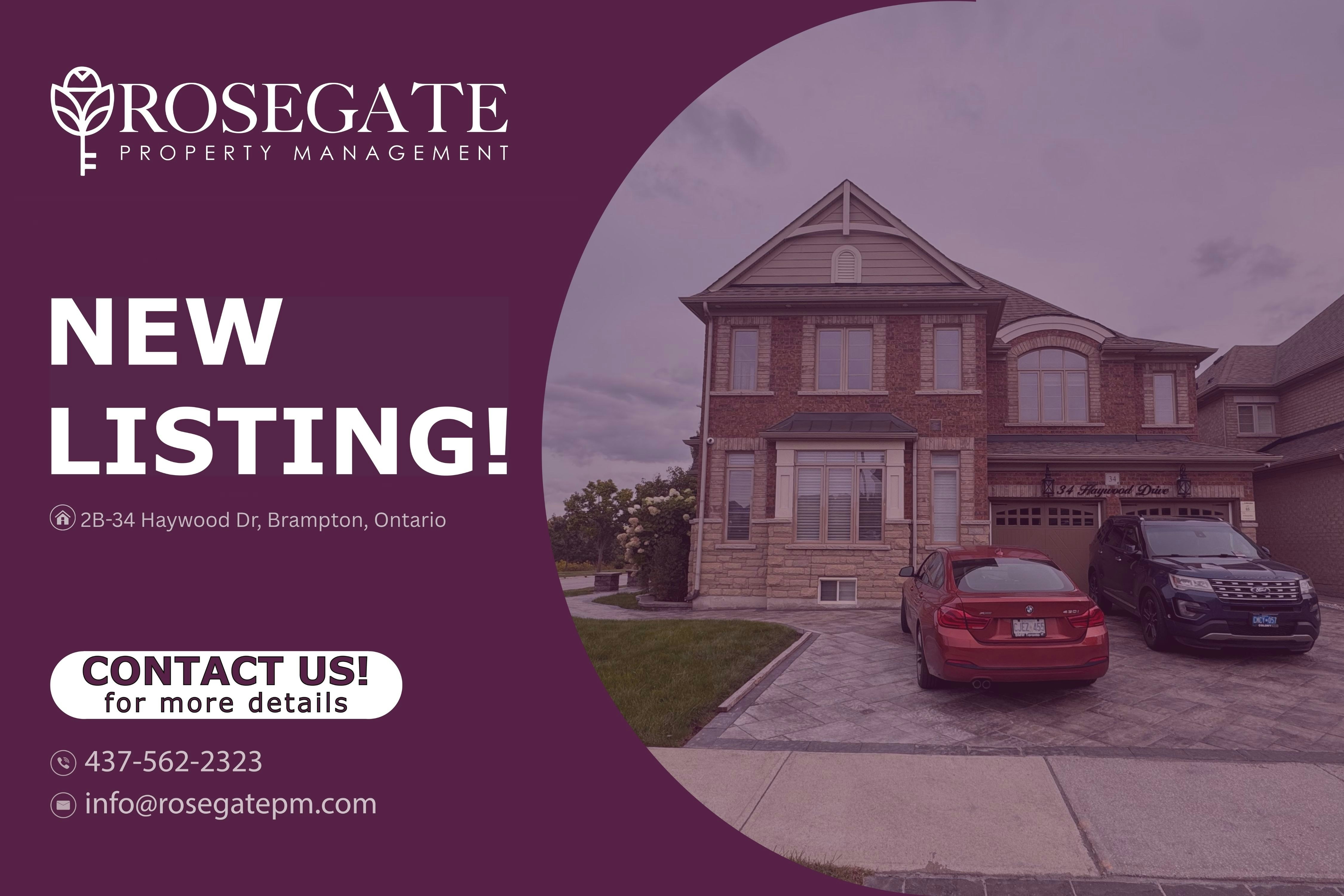 2B-34 Haywood Drive, Brampton, ON, L6X 0W3