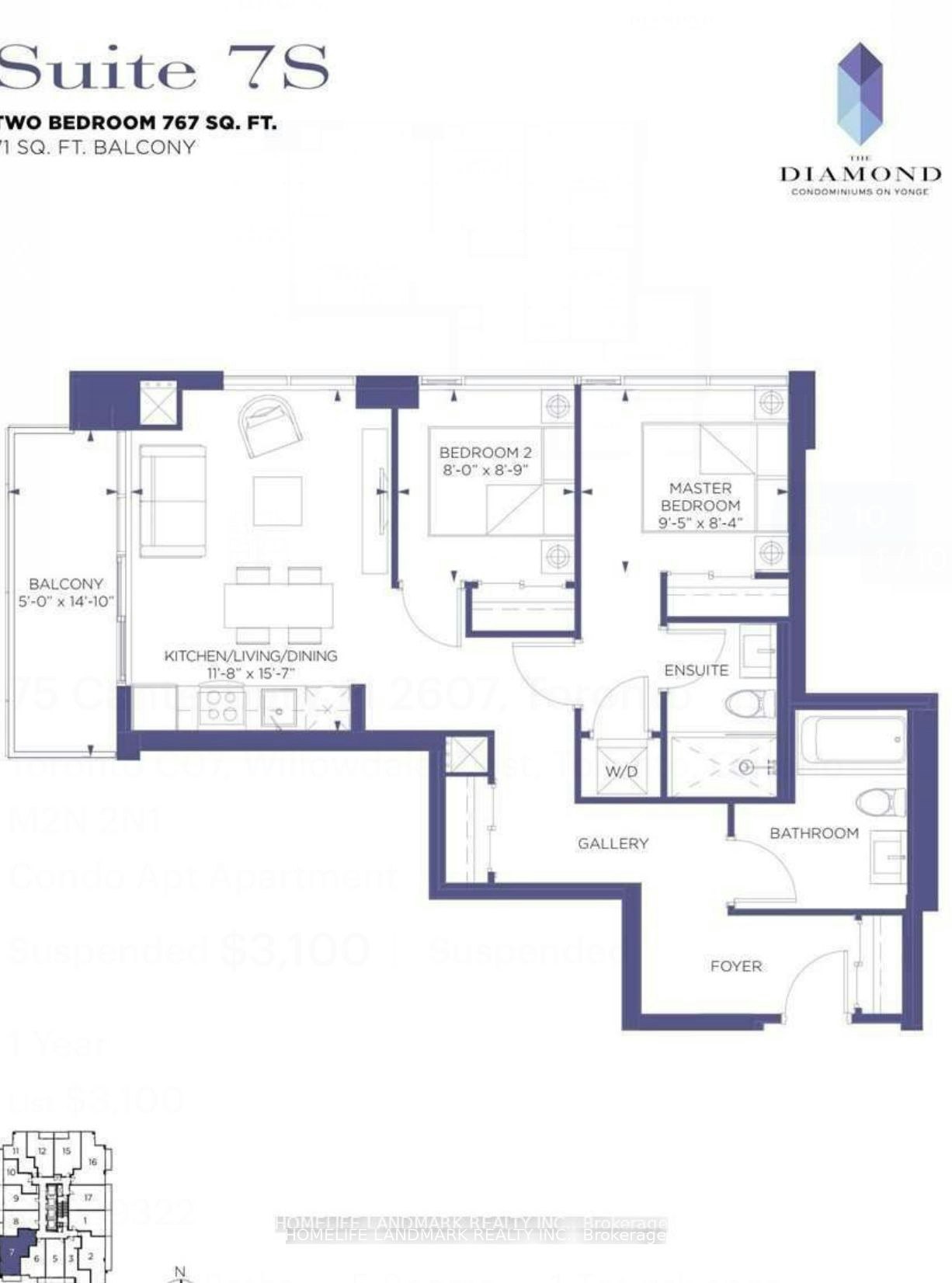 2607-75 Canterbury Place, Toronto, ON, M2N 2N1 - 2