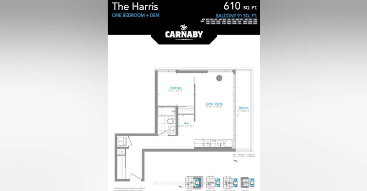 607-20 Minowan Miikan Lane, Toronto, ON, M6J 0E5 - 2
