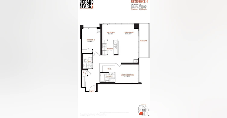 1204-3975 Grand Park Drive, Mississauga, ON, L5B 0K4 - 4