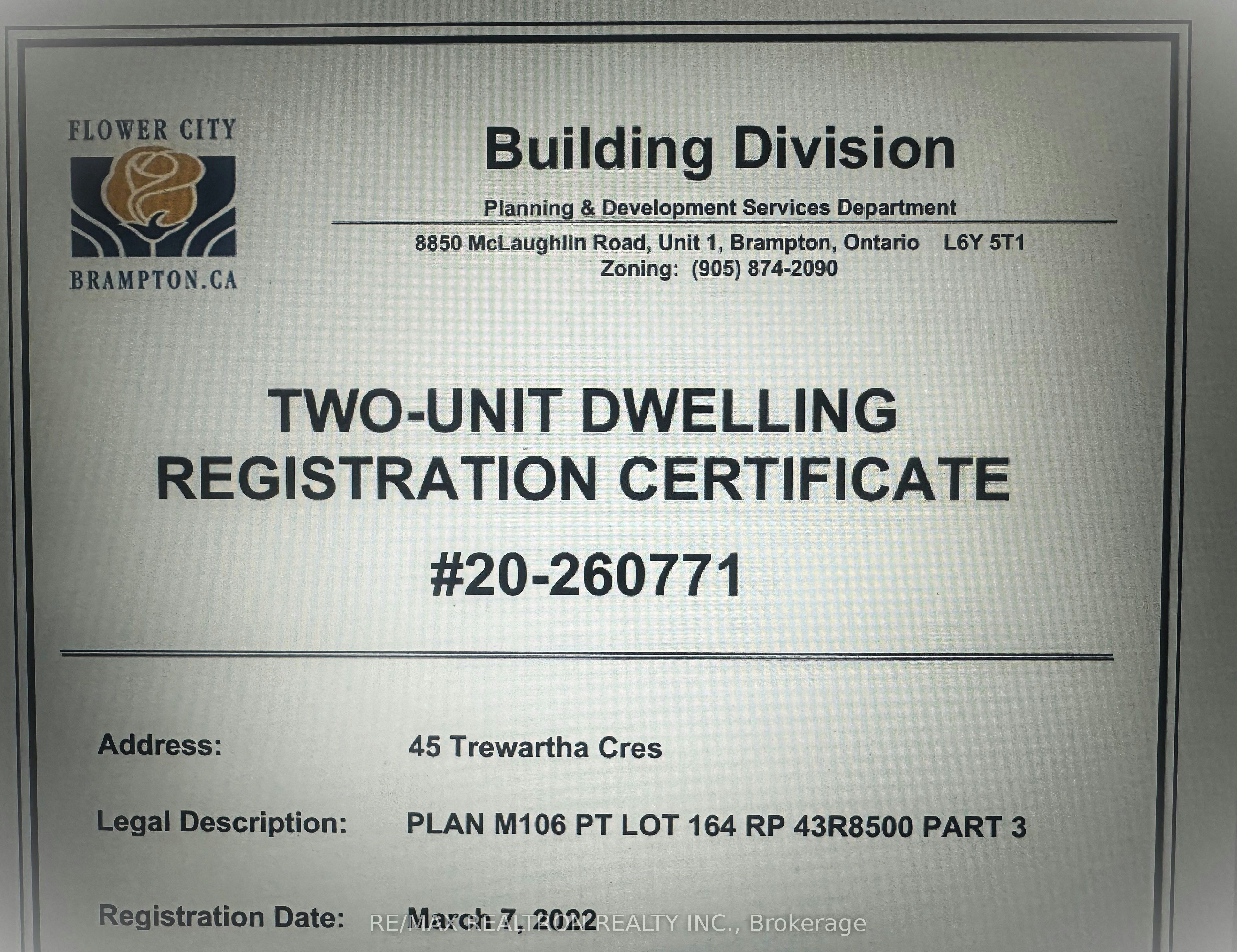 45 Trewartha Crescent, Brampton, ON, L6Z 1X3
